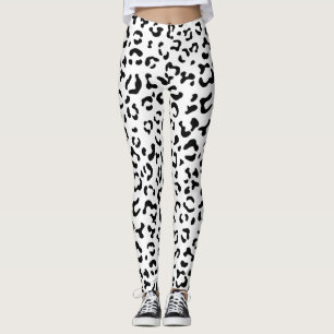 Leopardrucke, Leoparden, Schwarz und Weiß Leggings