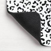 Leopardrucke, Leoparden, Schwarz und Weiß Mousepad (Ecke)