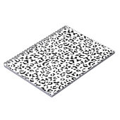 Leopardrucke, Leoparden, Schwarz und Weiß Notizblock (Linke Seite)