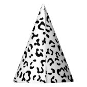 Leopardrucke, Leoparden, Schwarz und Weiß Partyhütchen (Rückseite)