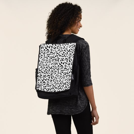 Leopardrucke, Leoparden, Schwarz und Weiß Rucksack (Ausgewaschen)