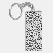 Leopardrucke, Leoparden, Schwarz und Weiß Schlüsselanhänger (Vorderseite links)