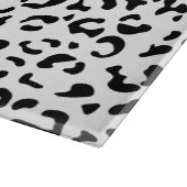 Leopardrucke, Leoparden, Schwarz und Weiß Schneidebrett (Ecke)