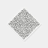 Leopardrucke, Leoparden, Schwarz und Weiß Serviette (Ecke)