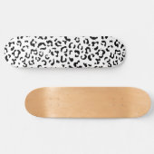 Leopardrucke, Leoparden, Schwarz und Weiß Skateboard (Horizontal)