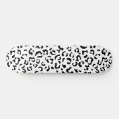 Leopardrucke, Leoparden, Schwarz und Weiß Skateboard (Horizontal)