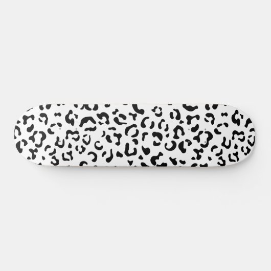 Leopardrucke, Leoparden, Schwarz und Weiß Skateboard (Horizontal)