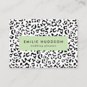 Leopardrucke, Leoparden, Schwarz und Weiß Visitenkarte (Vorderseite)