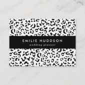 Leopardrucke, Leoparden, Schwarz und Weiß Visitenkarte (Vorderseite)