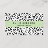 Leopardrucke, Leoparden, Schwarz und Weiß Visitenkarte (Vorderseite)