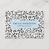 Leopardrucke, Leoparden, Schwarz und Weiß Visitenkarte (Vorderseite)