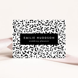 Leopardrucke, Leoparden, Schwarz und Weiß Visitenkarte