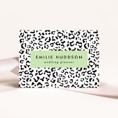 Leopardrucke, Leoparden, Schwarz und Weiß Visitenkarte