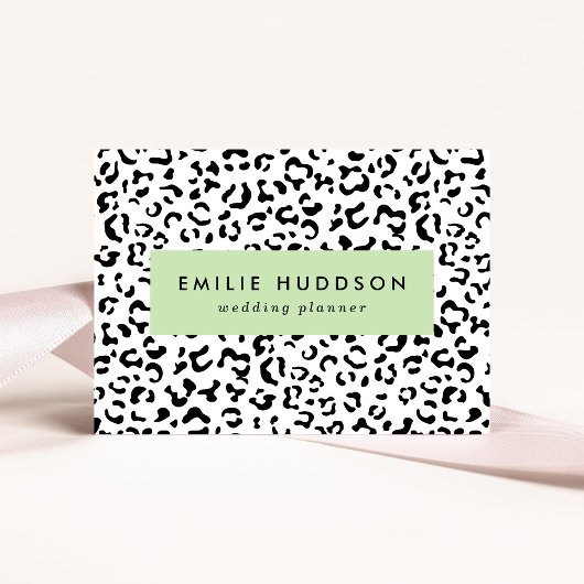Leopardrucke, Leoparden, Schwarz und Weiß Visitenkarte