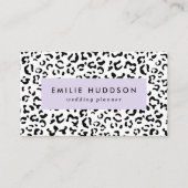 Leopardrucke, Leoparden, Schwarz und Weiß Visitenkarte (Vorderseite)