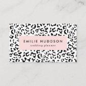 Leopardrucke, Leoparden, Schwarz und Weiß Visitenkarte (Vorderseite)