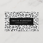 Leopardrucke, Leoparden, Schwarz und Weiß Visitenkarte (Vorderseite)