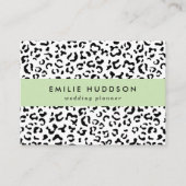 Leopardrucke, Leoparden, Schwarz und Weiß Visitenkarte (Vorderseite)