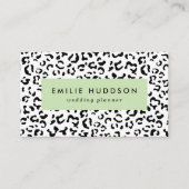 Leopardrucke, Leoparden, Schwarz und Weiß Visitenkarte (Vorderseite)