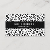 Leopardrucke, Leoparden, Schwarz und Weiß Visitenkarte (Vorderseite)