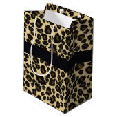 Leopardrucke Mittlere Geschenktüte (Rückseite Schrägansicht)