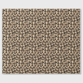 Leopardrucke, Schwarz, Braun, Rost und Tan Geschenkpapier (Flach)
