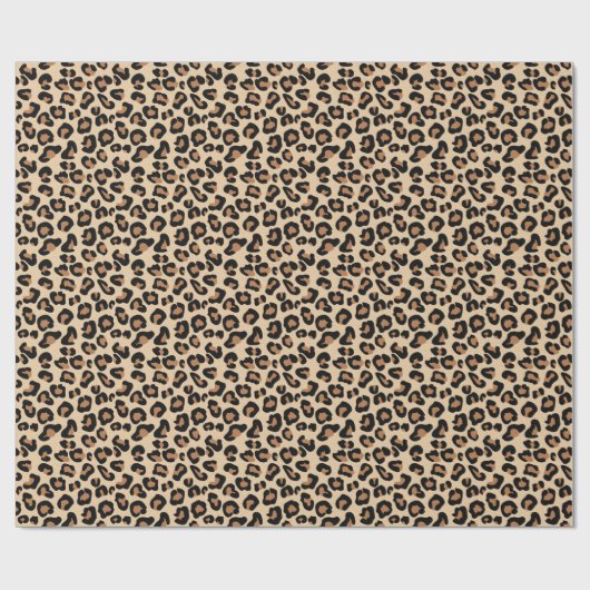 Leopardrucke, Schwarz, Braun, Rost und Tan Geschenkpapier (Flach)