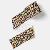 Leopardrucke, Schwarz, Braun, Rost und Tan Ripsband (Rückseite)