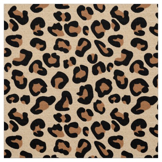 Leopardrucke, Schwarz, Braun, Rost und Tan Stoff (Muster)