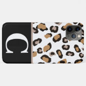 Leopardrucke, Schwarz, Weiß, Tan-Farbblock Case-Mate iPhone Hülle (Rückseite (Horizontal))