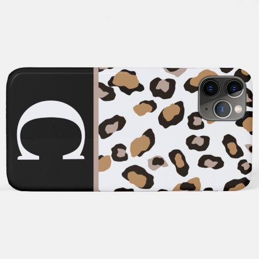 Leopardrucke, Schwarz, Weiß, Tan-Farbblock Case-Mate iPhone Hülle (Rückseite (Horizontal))