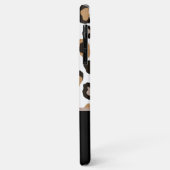 Leopardrucke, Schwarz, Weiß, Tan-Farbblock Case-Mate iPhone Hülle (Hinten/Links)