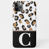 Leopardrucke, Schwarz, Weiß, Tan-Farbblock Case-Mate iPhone Hülle (Rückseite)