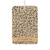 Leopardrucke, Spots, Braunleopard, Ihr Name Autolufterfrischer (Vorderseite)