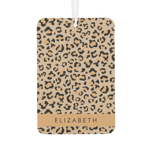 Leopardrucke, Spots, Braunleopard, Ihr Name Autolufterfrischer (Rückseite)