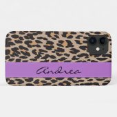 Leopardrucke, Spots, Braunleopard, Ihr Name Case-Mate iPhone Hülle (Rückseite (Horizontal))