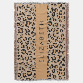 Leopardrucke, Spots, Braunleopard, Ihr Name Decke (Vorderseite Vertikal)