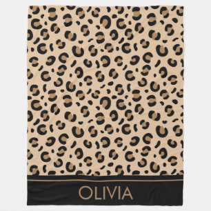 Leopardrucke, Spots, Braunleopard, Ihr Name Fleecedecke