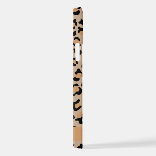 Leopardrucke, Spots, Braunleopard, Ihr Name iPhone Hülle (Rechte Seite)