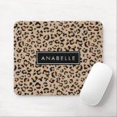 Leopardrucke, Spots, Braunleopard, Ihr Name Mousepad (Mit Mouse)
