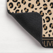 Leopardrucke, Spots, Braunleopard, Ihr Name Mousepad (Ecke)