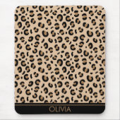 Leopardrucke, Spots, Braunleopard, Ihr Name Mousepad (Vorne)