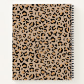 Leopardrucke, Spots, Braunleopard, Ihr Name Notizblock (Rückseite)