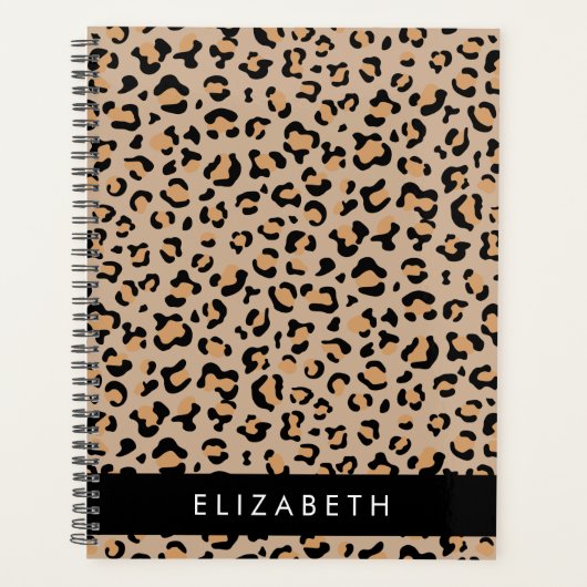 Leopardrucke, Spots, Braunleopard, Ihr Name Planer (Vorderseite)