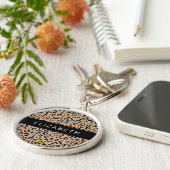 Leopardrucke, Spots, Braunleopard, Ihr Name Schlüsselanhänger (Seite)