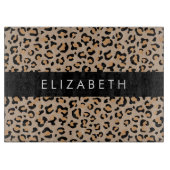 Leopardrucke, Spots, Braunleopard, Ihr Name Schneidebrett (Vorderseite)