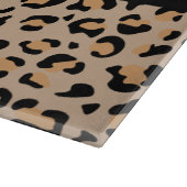 Leopardrucke, Spots, Braunleopard, Ihr Name Schneidebrett (Ecke)