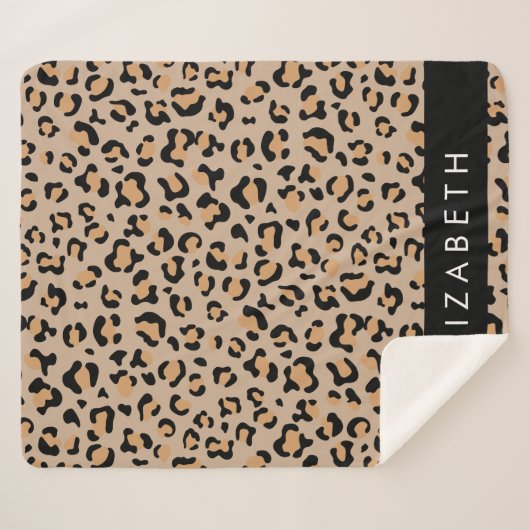 Leopardrucke, Spots, Braunleopard, Ihr Name Sherpadecke (Vorderseite (Horizontal))