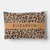 Leopardrucke, Spots, Braunleopard, Ihr Name Zubehörtasche (Rückseite)