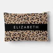 Leopardrucke, Spots, Braunleopard, Ihr Name Zubehörtasche (Rückseite)